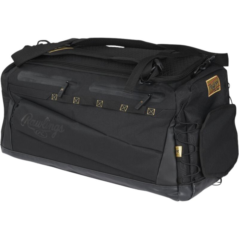 Rawlings GCDUF Gold Collection Duffel Bag Black | with Glove Compartment & Bat Sleeve