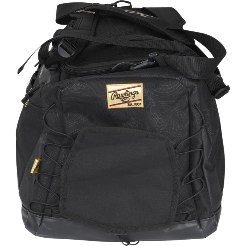 Rawlings GCDUF Gold Collection Duffel Bag Black | with Glove Compartment & Bat Sleeve