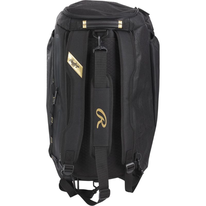 Rawlings GCDUF Gold Collection Duffel Bag Black | with Glove Compartment & Bat Sleeve