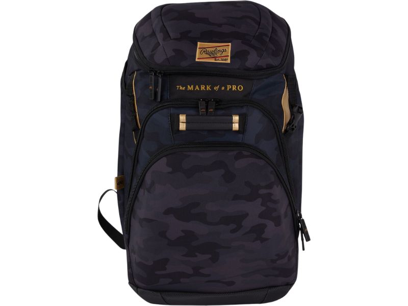 Rawlings GCBKPK Gold Collection Backpack Color Black Camo