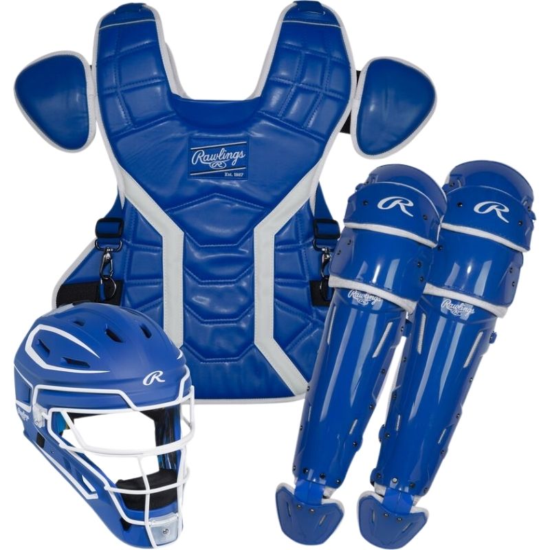 Rawlings MCHPROC Mach Pro Catchers Set L Royal/White