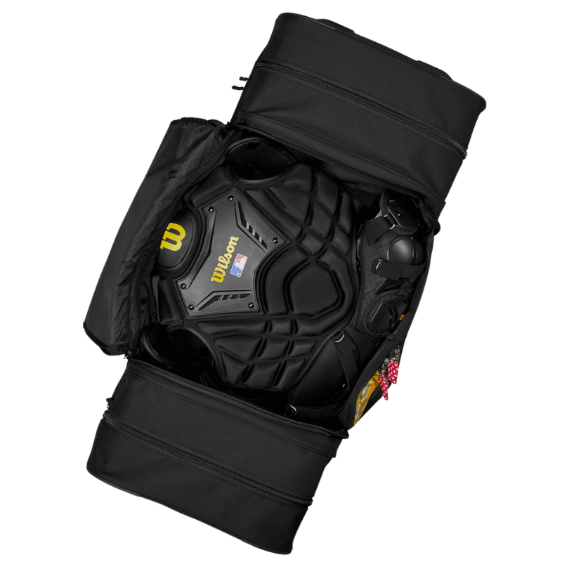 Wilson WB574420 Umpire Bag V2 Black | Durable Inline Wheels & Massive Storage
