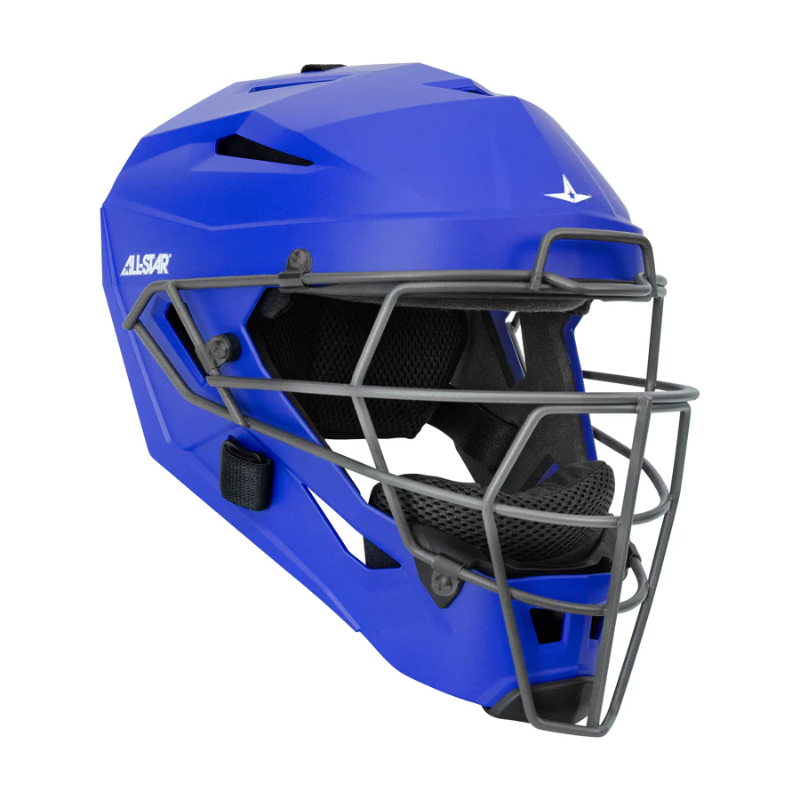 All Star MVP-5-M Matte MVP Pro Baseball Catcher Helmet | L Color Royal
