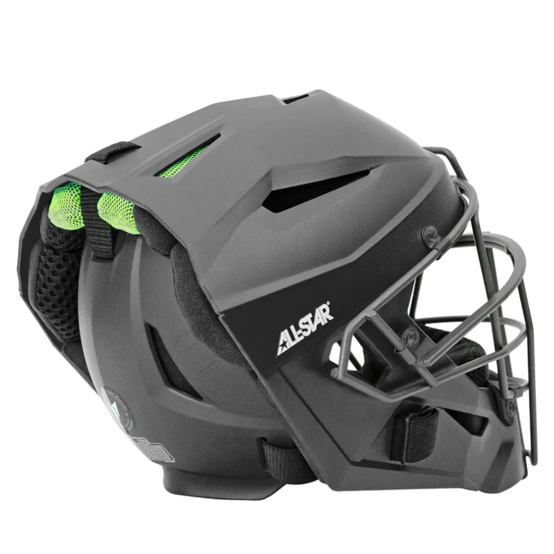All Star MVP-5-M Matte MVP Pro Baseball Catcher Helmet | S Color Black