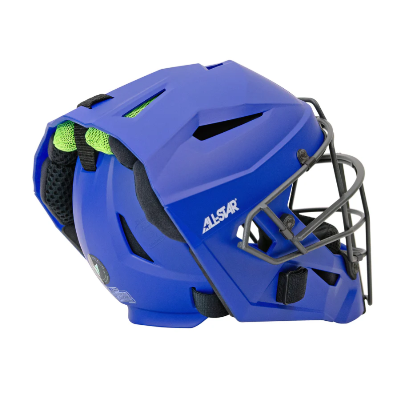 All Star MVP-5-M Matte MVP Pro Baseball Catcher Helmet | L Color Royal