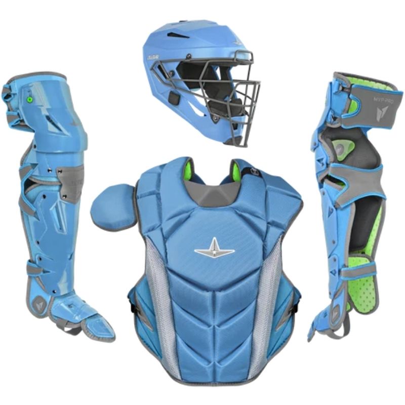All Star CKCC-5-LGE MVP Pro Catchers Kit Adult Sky Blue/Graphite