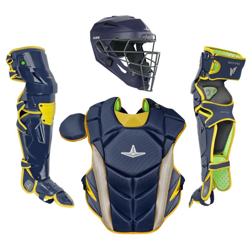 All Star CKCC-5-LGE MVP Pro Catchers Kit Adult Navy/Gold