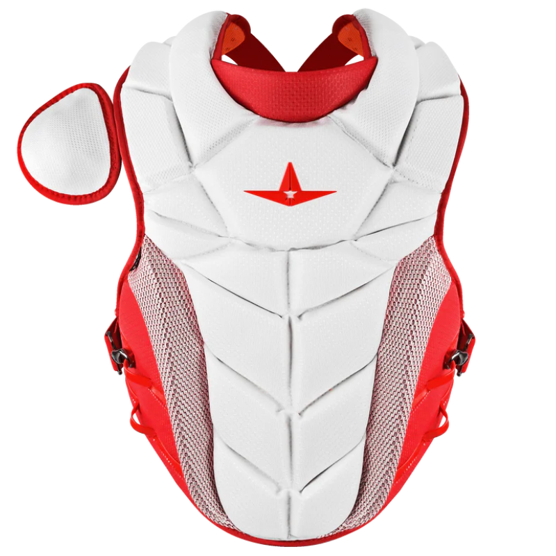 All Star CKW-PHX Pro Fastpitch Catching Kit  L White/Scarlet