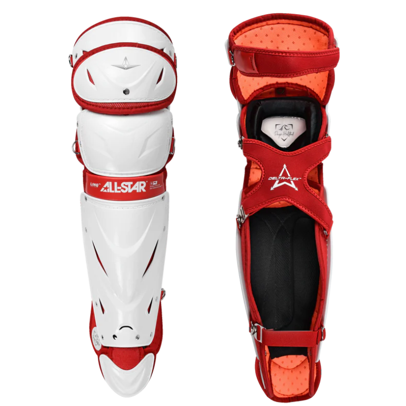 All Star CKW-PHX Pro Fastpitch Catching Kit  L White/Scarlet