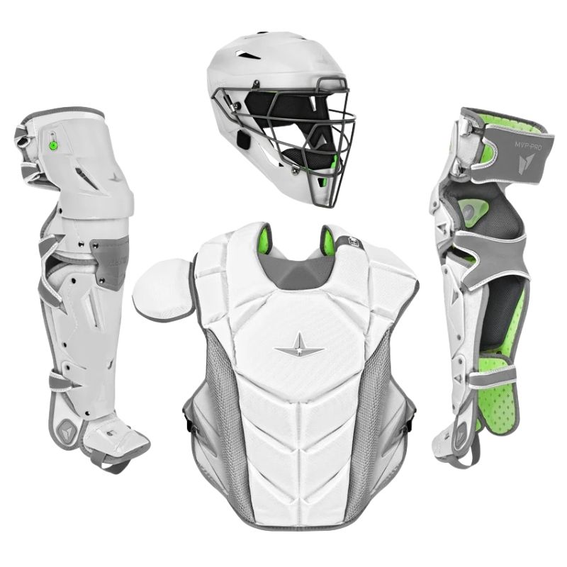 All Star CKCC-5-LT-MED MVP Pro Catcher Set Intermediate White/Graphite