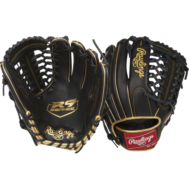 Rawlings R9205-4N Full Leather R9 Series Infield/Pitcher Glove 11,75 Inch | Left Hand Catch