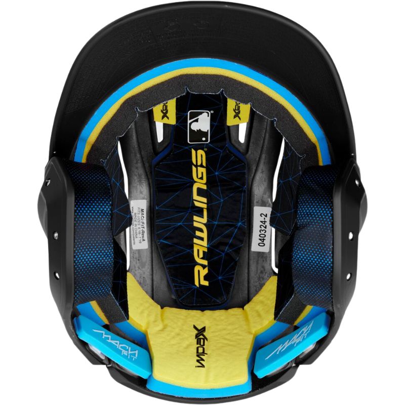 Rawlings Mach Fit Batting Helmet Matte Color Black