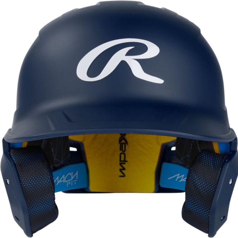 Rawlings One Size IMPAX Foam Mach Fit Batting Helmet Matte Color Navy