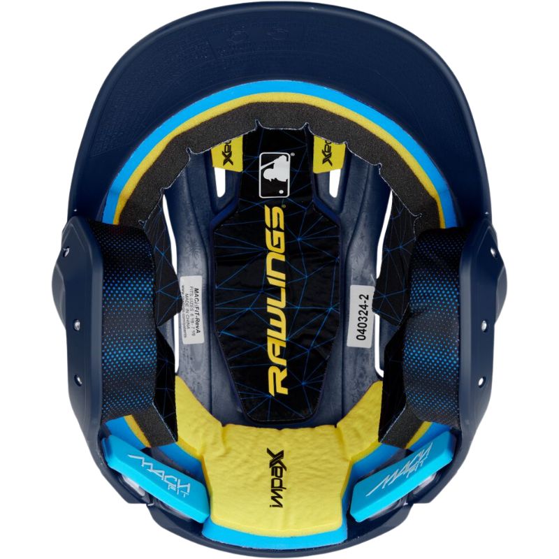 Rawlings One Size IMPAX Foam Mach Fit Batting Helmet Matte Color Navy