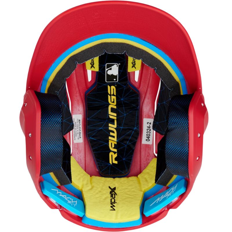 Rawlings One Size IMPAX Foam Mach Fit Batting Helmet Matte Color Scarlet