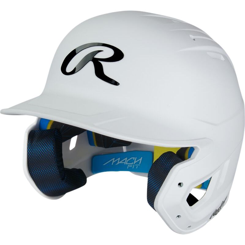 Rawlings Mach Fit Batting Helmet Matte Color White