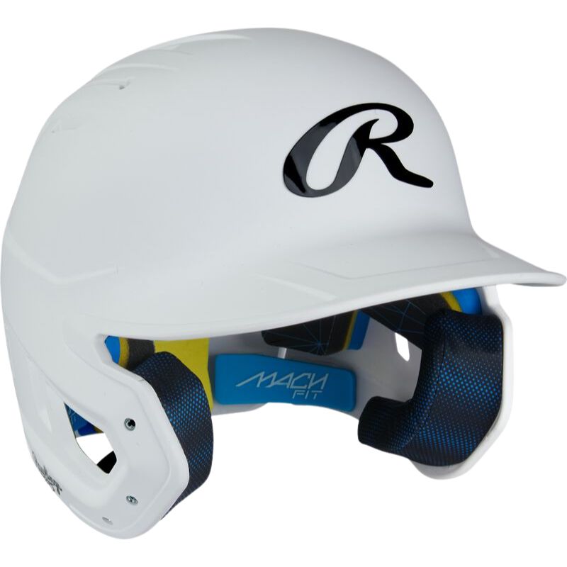 Rawlings Mach Fit Batting Helmet Matte Color White