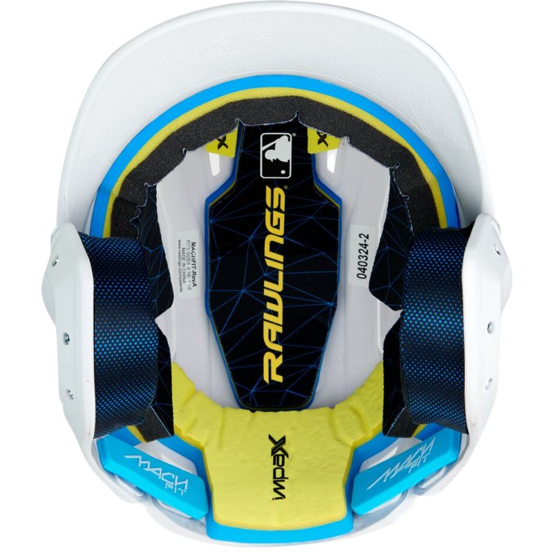 Rawlings Mach Fit Batting Helmet Matte Color White