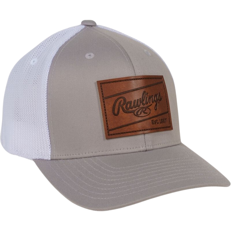 Rawlings RWHLP Leather Patch Hat Color Grey