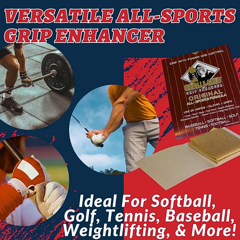 Gorilla Gold All Sports Grip Enhancer | Formula Baseball Softball Anti Slip Control
