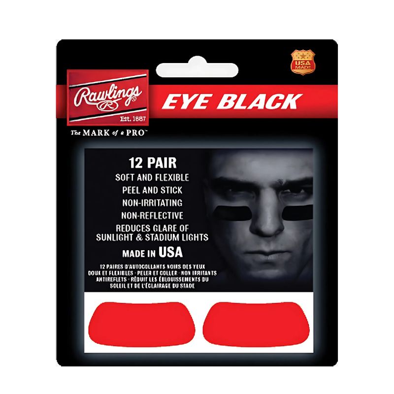Rawlings Eye Black Stickers (EB12) Color Red