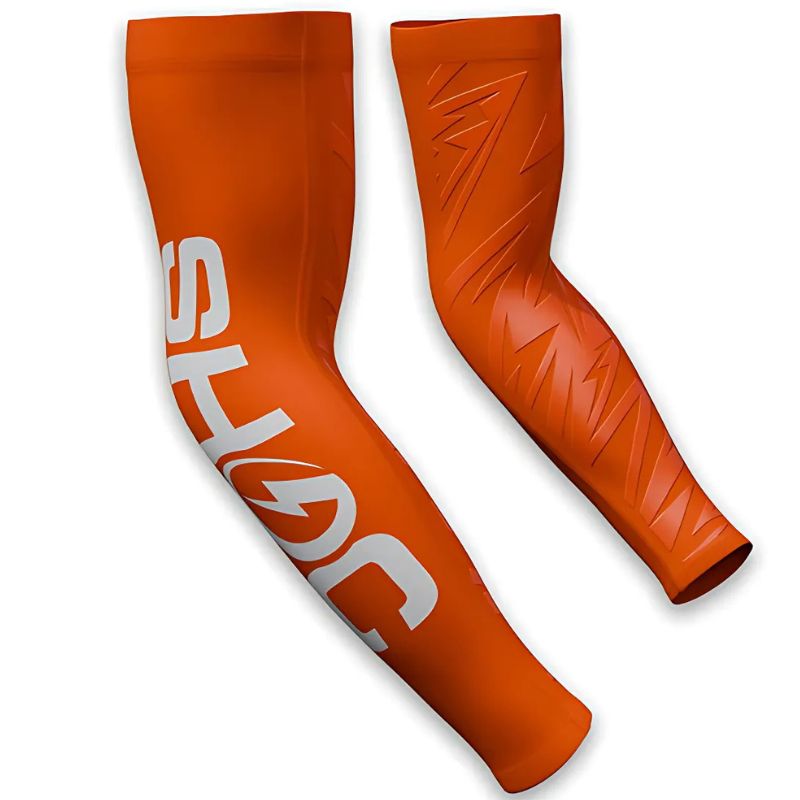 SHOC Super Grip Compression Arm Sleeve (Big Logo L/XL Orange