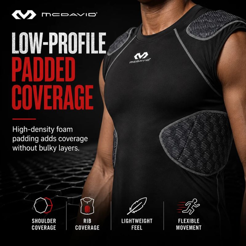 McDavid Rival Integrated Shirt/5-Pad MD21840 XL Black