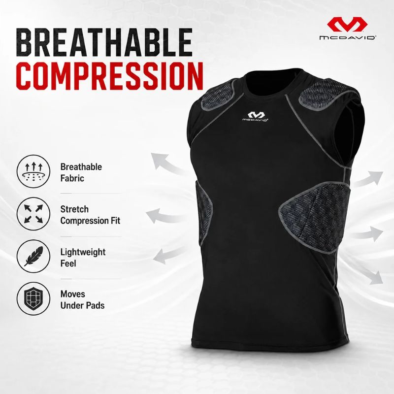 McDavid Rival Integrated Shirt/5-Pad MD21840 XL Black