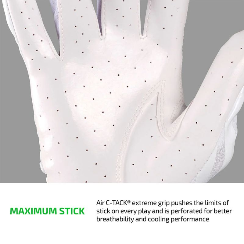 Cutters CG10680 Rev Pro 6.0 Receiver Gloves Solid L White