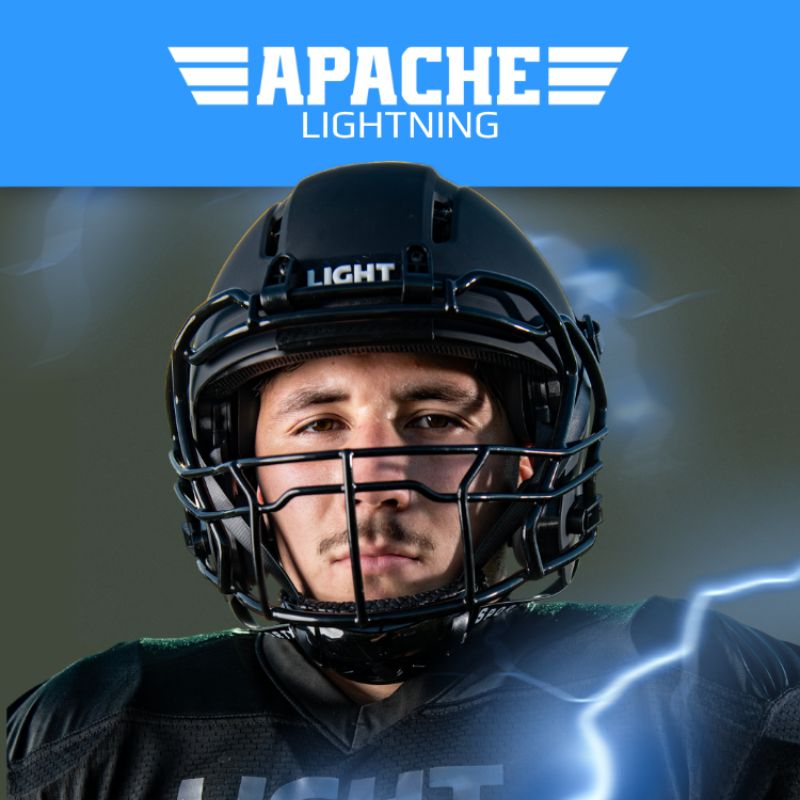 bolts lightning curved football helmet Light Varsity LS2-CV(Composite) The LIGHT LS2 Composite Varsity Football Helmet delivers all Light Helmets Apache Lightning Football