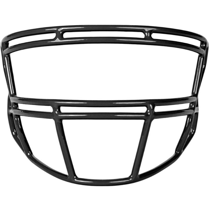 black face mask for football helmet Riddell Speed S3BD-SP Full Size Facemask Designed to accommodate all major brands of eye shields/visors Carbon steel is footballs most popular facemask material Raiders' Trent Brown Wears Black
