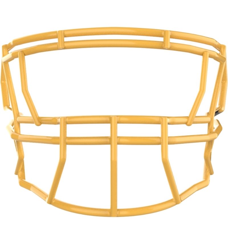 LIGHT P2 Defender Stainless Steel Adult Football Facemask for LB, OL, DL, RB, TE - Green Bay Gold