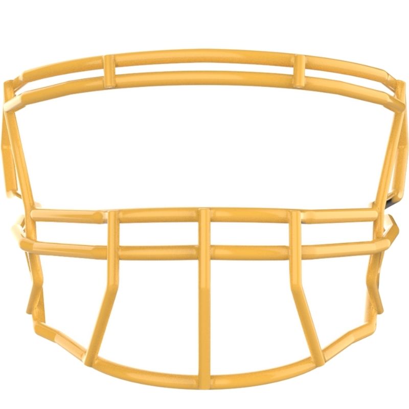 LIGHT PX2 Barrage Stainless Steel Adult Football Facemask for LB, OL, DL, RB, FB, TE - Green Bay Gold