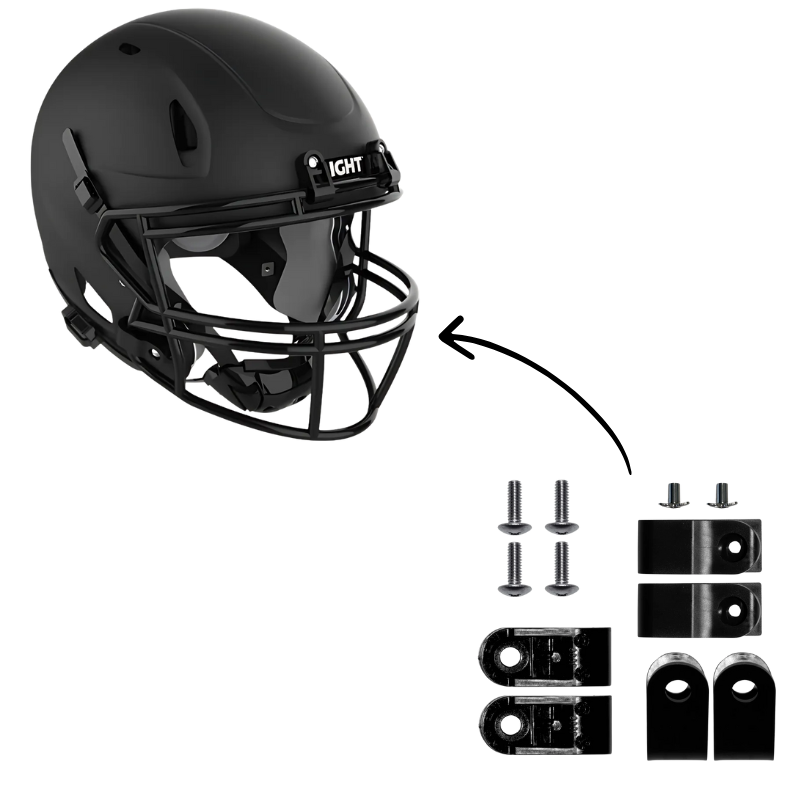 Light Helmets Facemask Hardware Set Clear