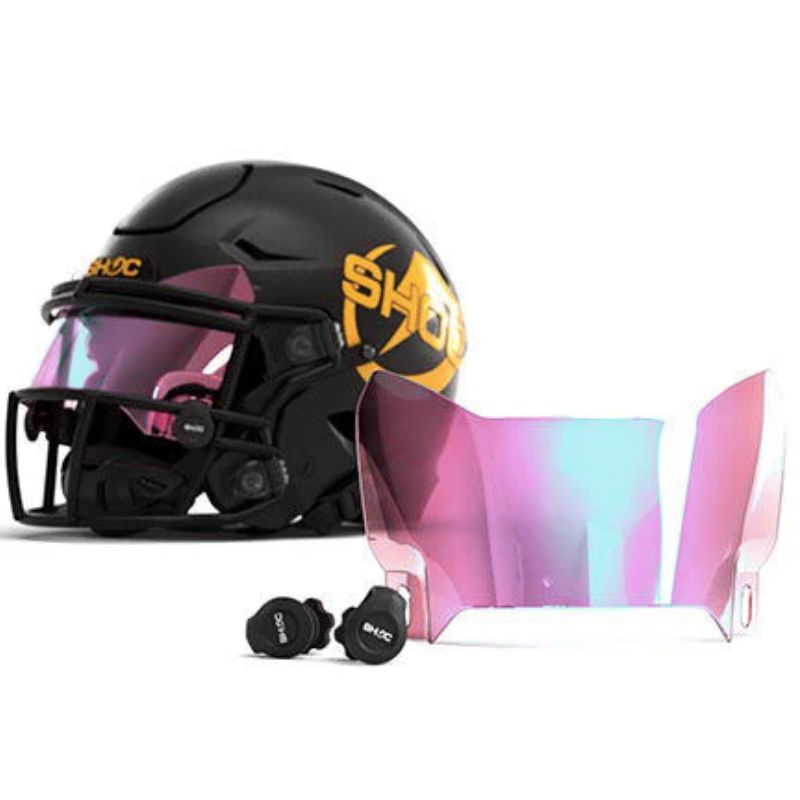 battle football helmet visors SLEEFS Bifrost Rainbow Eye-Shield Visor fog technology SHOC Zero G Plus Football
