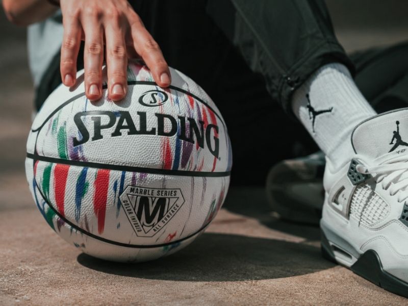 Spalding Marble Series Rainbow Size 7 Rubber Basketball