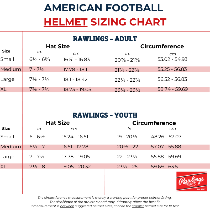 Rawlings American Football Helmets