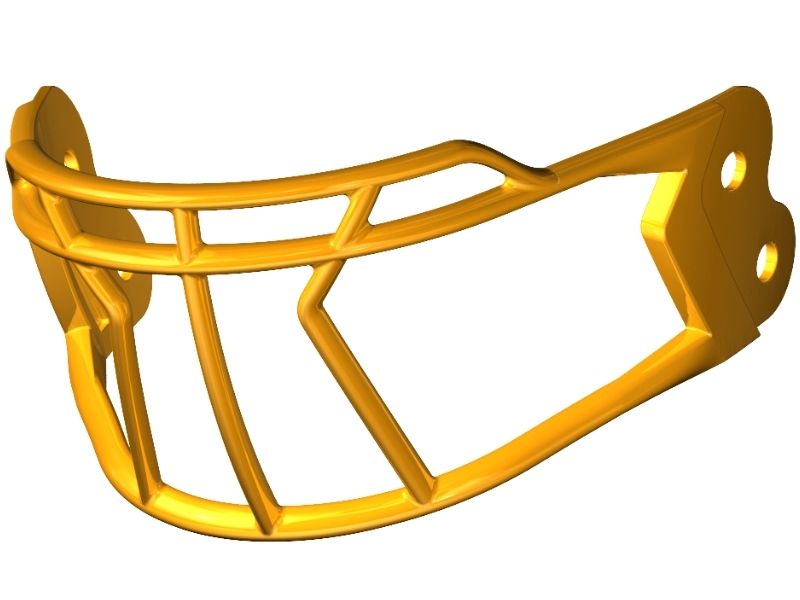 Riddell Axiom Mask 2BC-HP-S Color Green Bay Gold