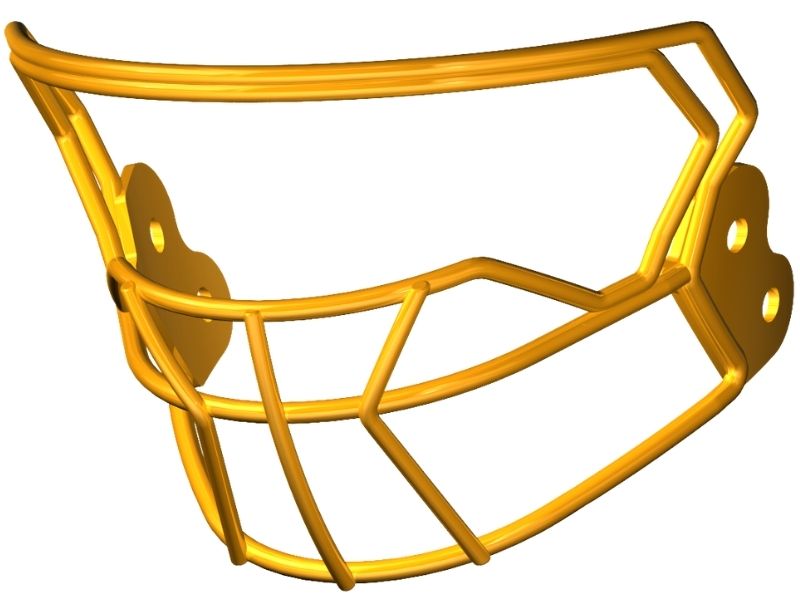 Riddell Axiom Mask W-2BC-HP-S Color Green Bay Gold