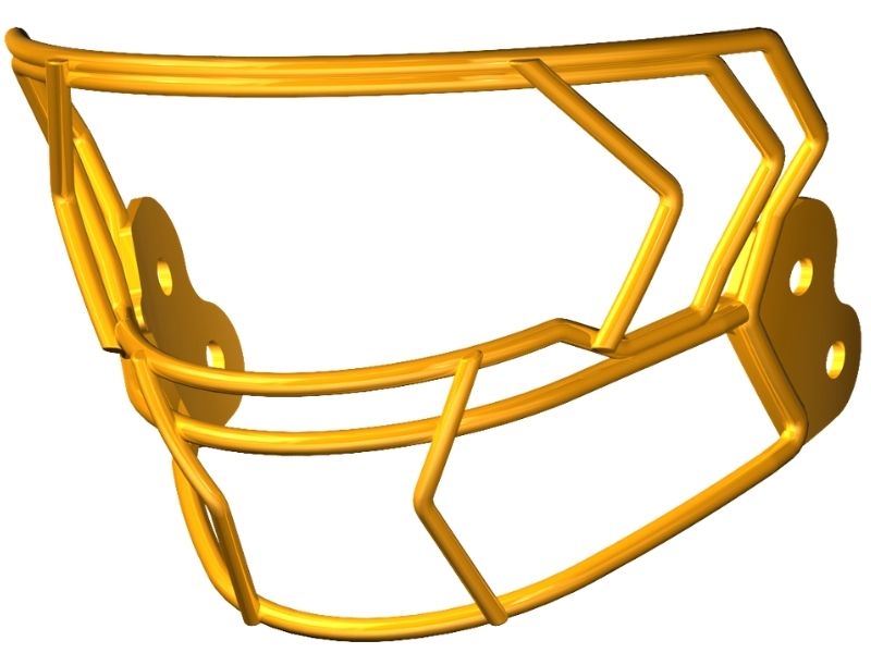 Riddell Axiom Mask W-2EG-HP-S Color Green Bay Gold