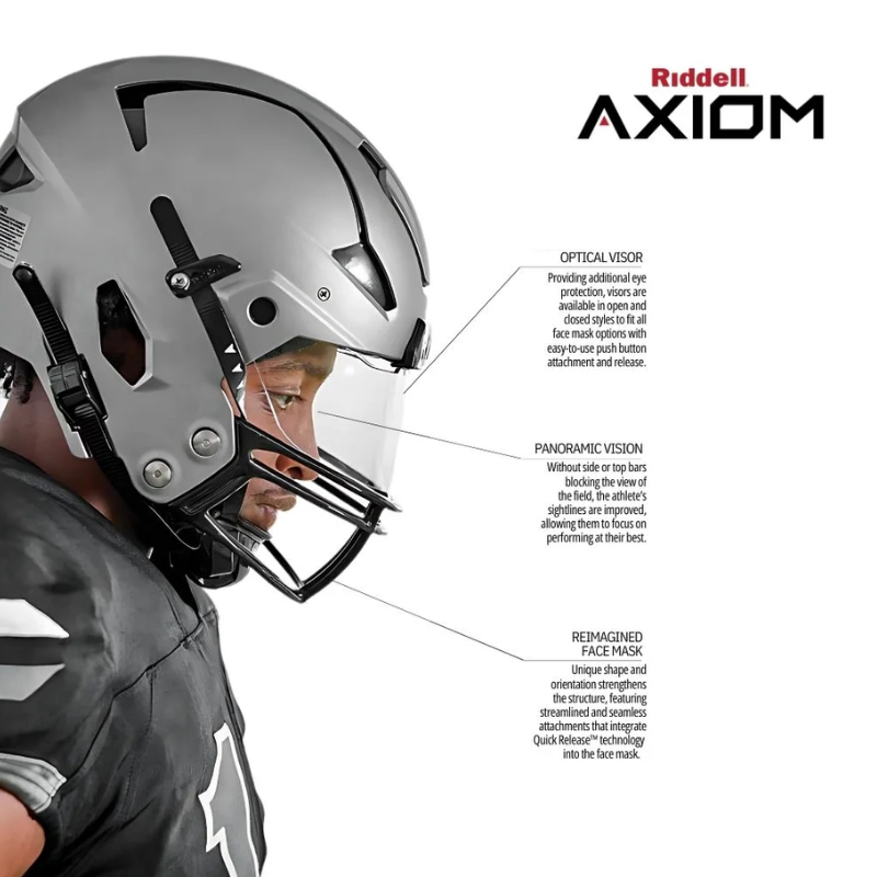 Riddell Axiom Helmets Standard 8 Black Riddell Axiom Helmets Standard 8 Black