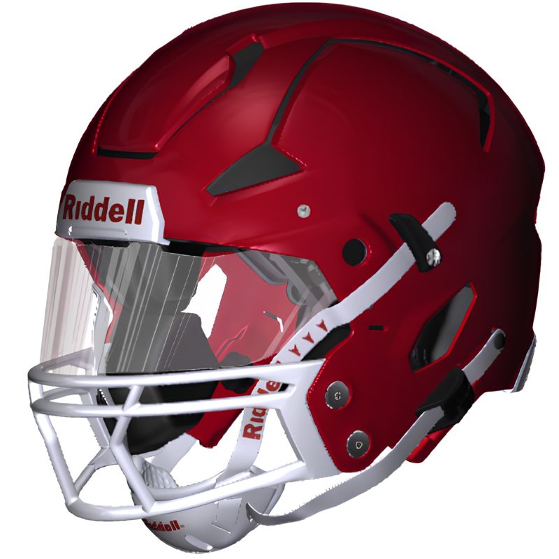 Riddell Axiom Helmets Painted 7 Cardinal