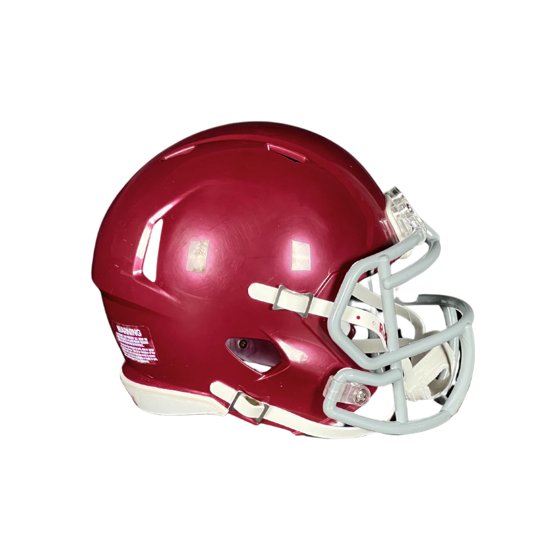 Riddell Custom Mini Helmet Color Cardinal/Grey