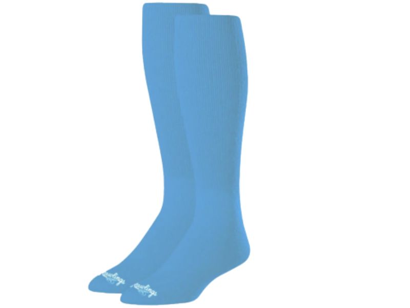 Rawlings Baseball Socks (2 Pair) M Columbia Blue