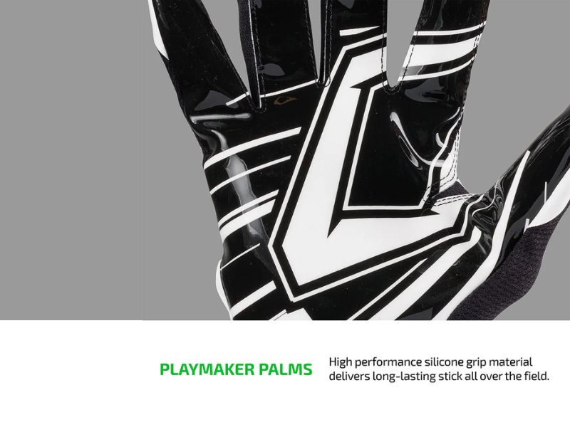 Cutters CG10780 Game Day Pro Youth Receiver Gloves L Black