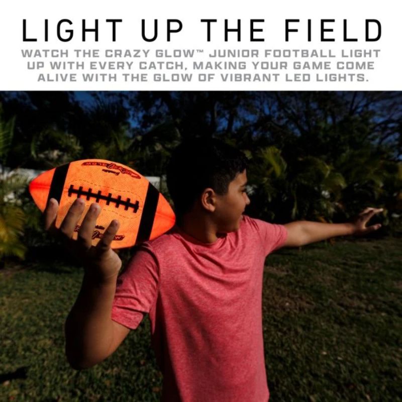 Franklin Crazy Glow Led LIght Up Rub Football - Junior