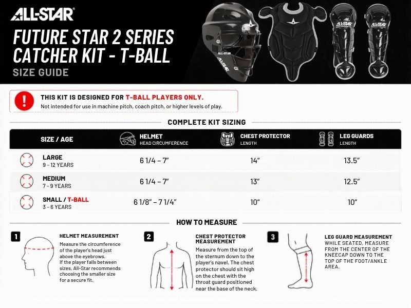 All Star CK-FS2-912 Future Star 2 Series | Catcher Kit 9-12 Years Black