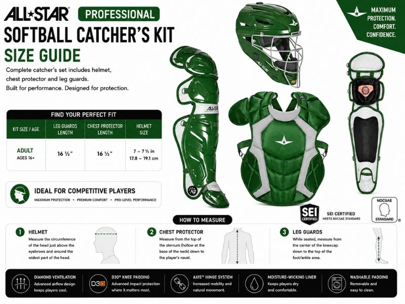 All Star CKCCPRO1 Professional Catcher's Kit