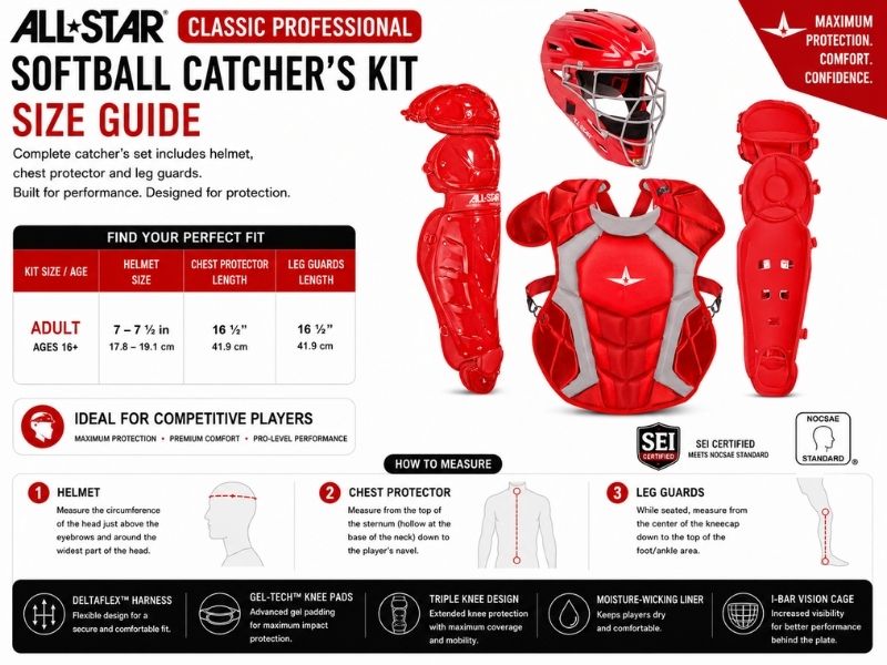 All Star CKCCPRO4 Classic Professional Catcher's Kit