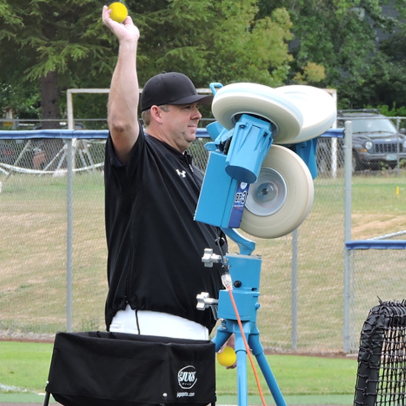 Jugs ¨Sting-Free¨ Dimpled Softball | 12 Inch Yellow Dimpled Pitching Machine Softball